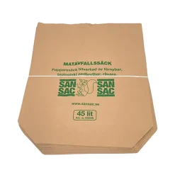 Kompostpåse SanSac Papper 45L 70g 550x650x180mm