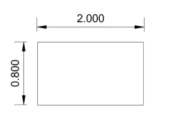 Konferensbord Madrid Ljus Ek 2000x800