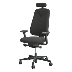 Kontorsstol Höganäs 290 Large Nackstöd konstläder Svart