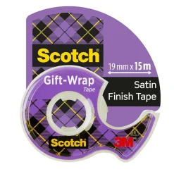 Kontorstejp Scotch Gift-Wrap Matt/Transparent 19mm x 15m