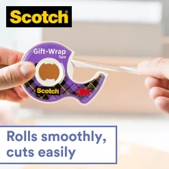 Kontorstejp Scotch Gift-Wrap Matt/Transparent 19mm x 15m