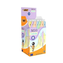 Kulspetspenna Bic Clic M10 Pastell Sort.Färger Medium