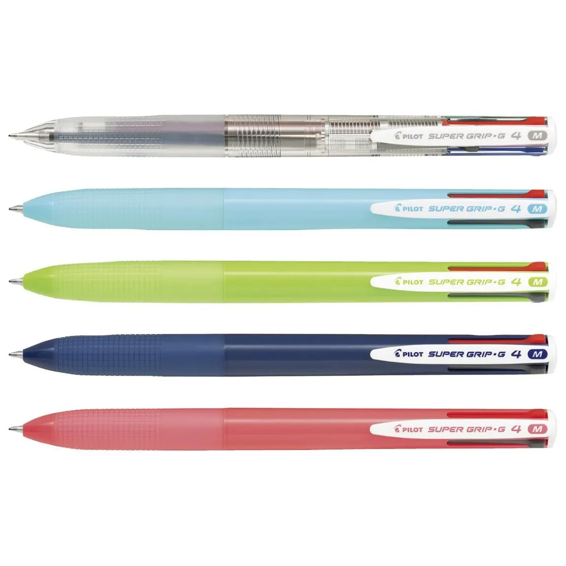 Kulspetspenna Pilot Super Grip G 4-Färgs Transp