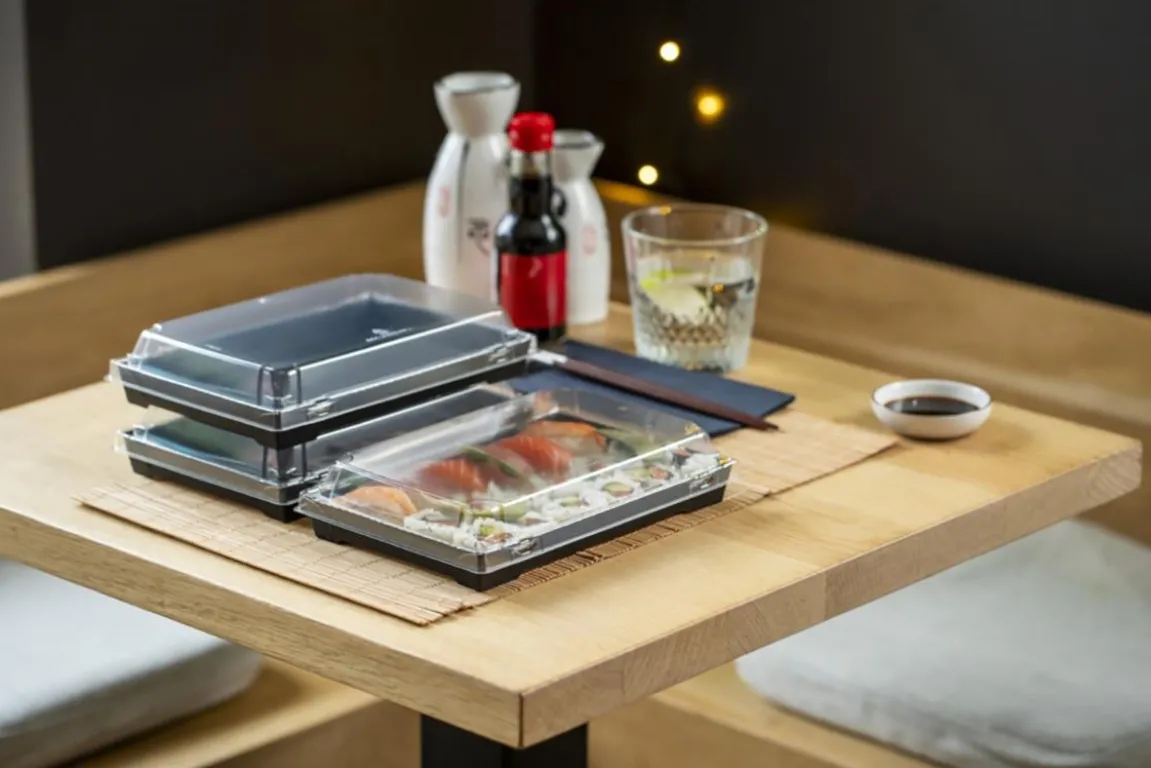 Kupollock Till Pappersform Tray2Go Sushi 210x135mm Klar