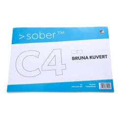 Kuvert Sober C4 FH Brun 90g