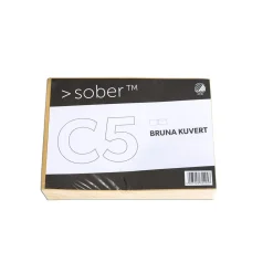Kuvert Sober C5 FH Brun 80g