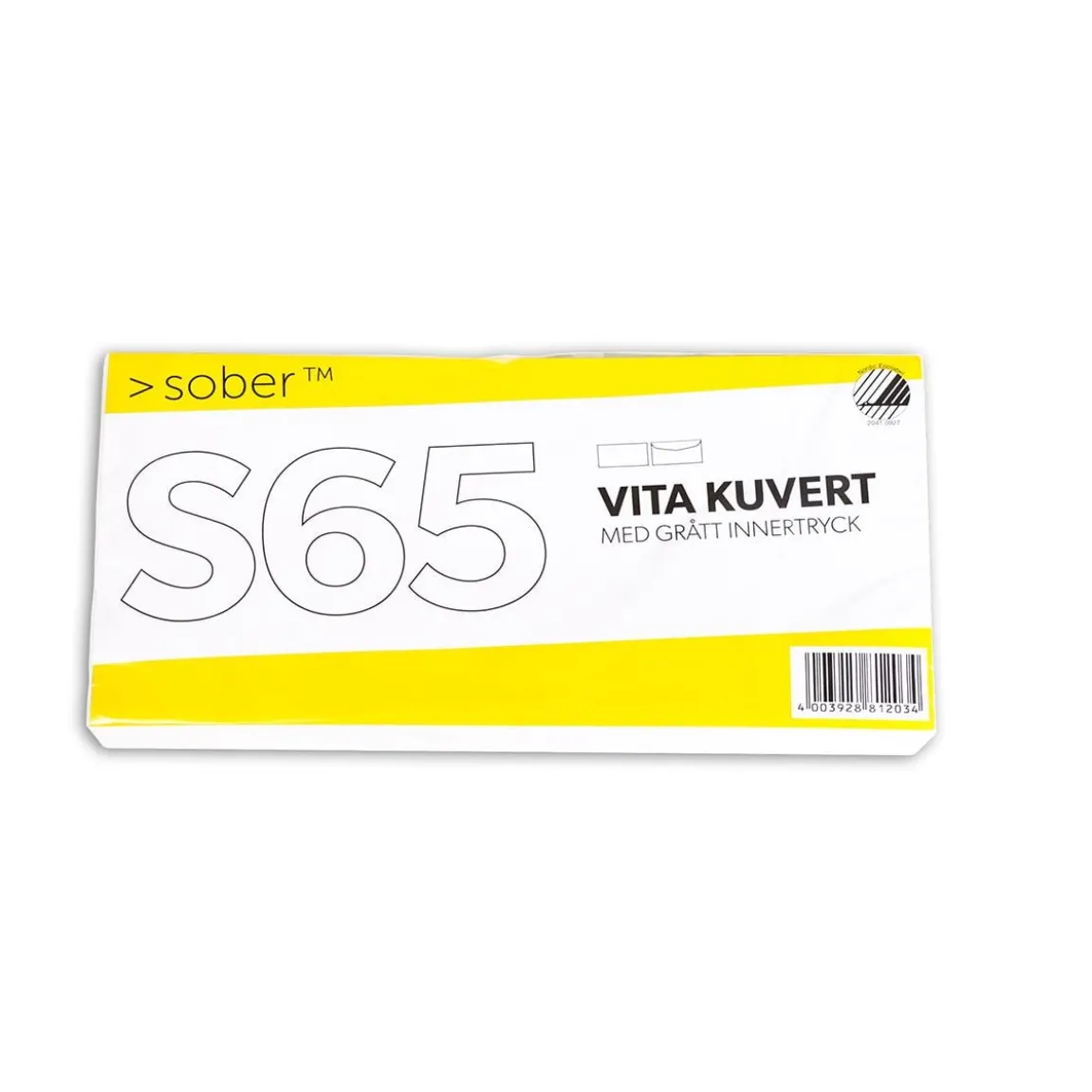 Kuvert Sober S65 FH Vit 80g
