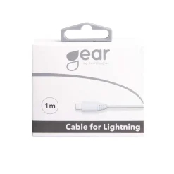 Laddkabel Gear USB-A till Lightning MFI Vit 1m