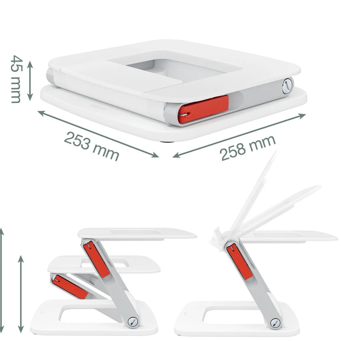 Laptopställ Leitz Ergo Justerbart Vit