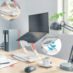 Laptopställ Leitz Ergo Justerbart Vit