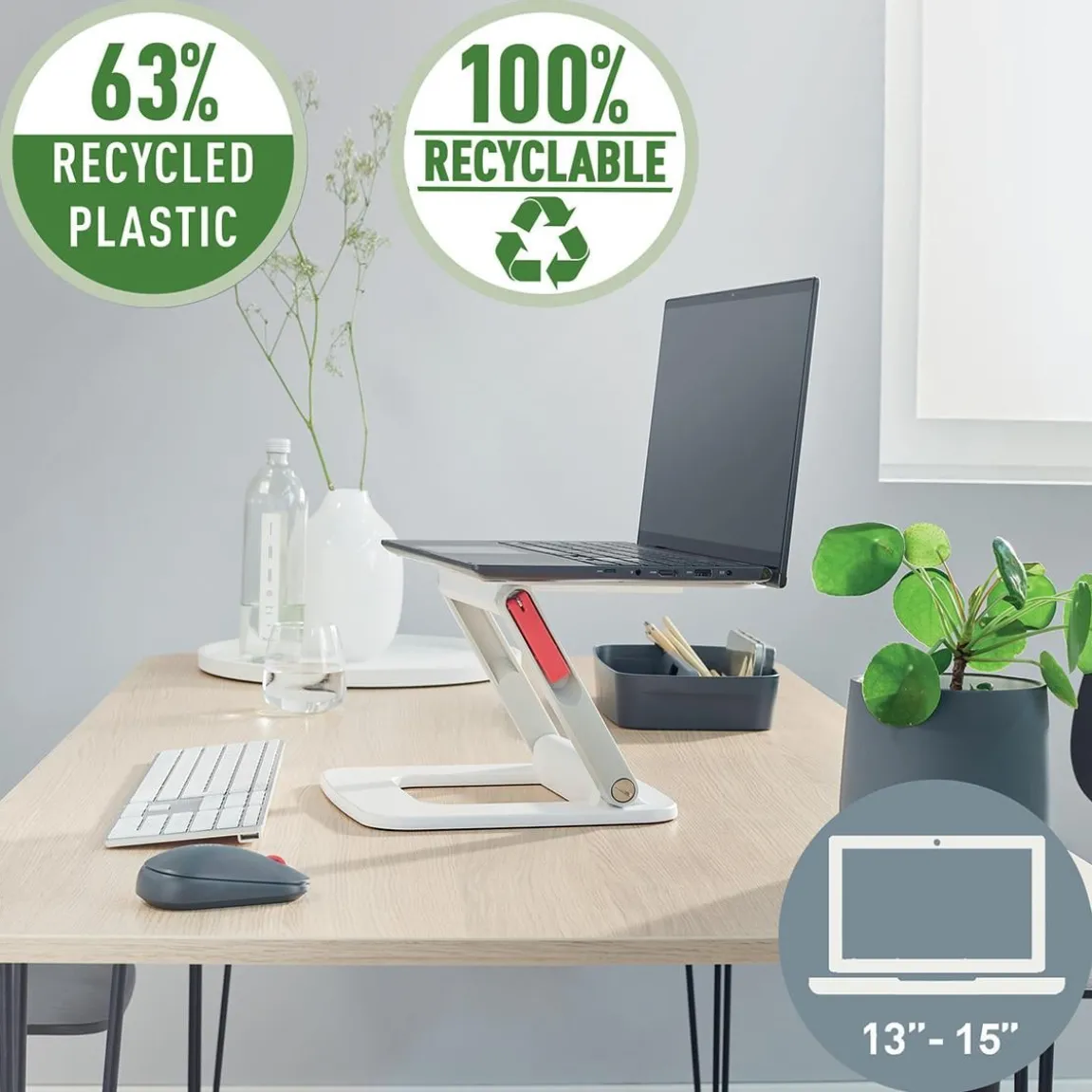 Laptopställ Leitz Ergo Justerbart Vit