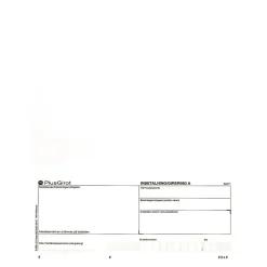 Laserark otryckt m plusgiro A-kort