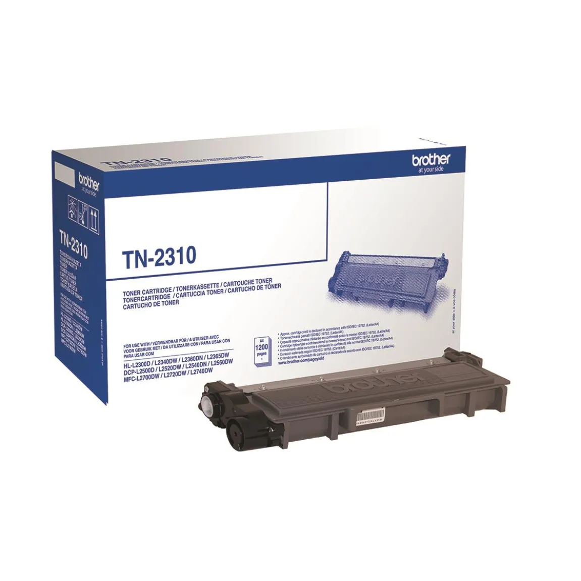 Lasertoner Brother 1200 Sidor TN2310 Svart