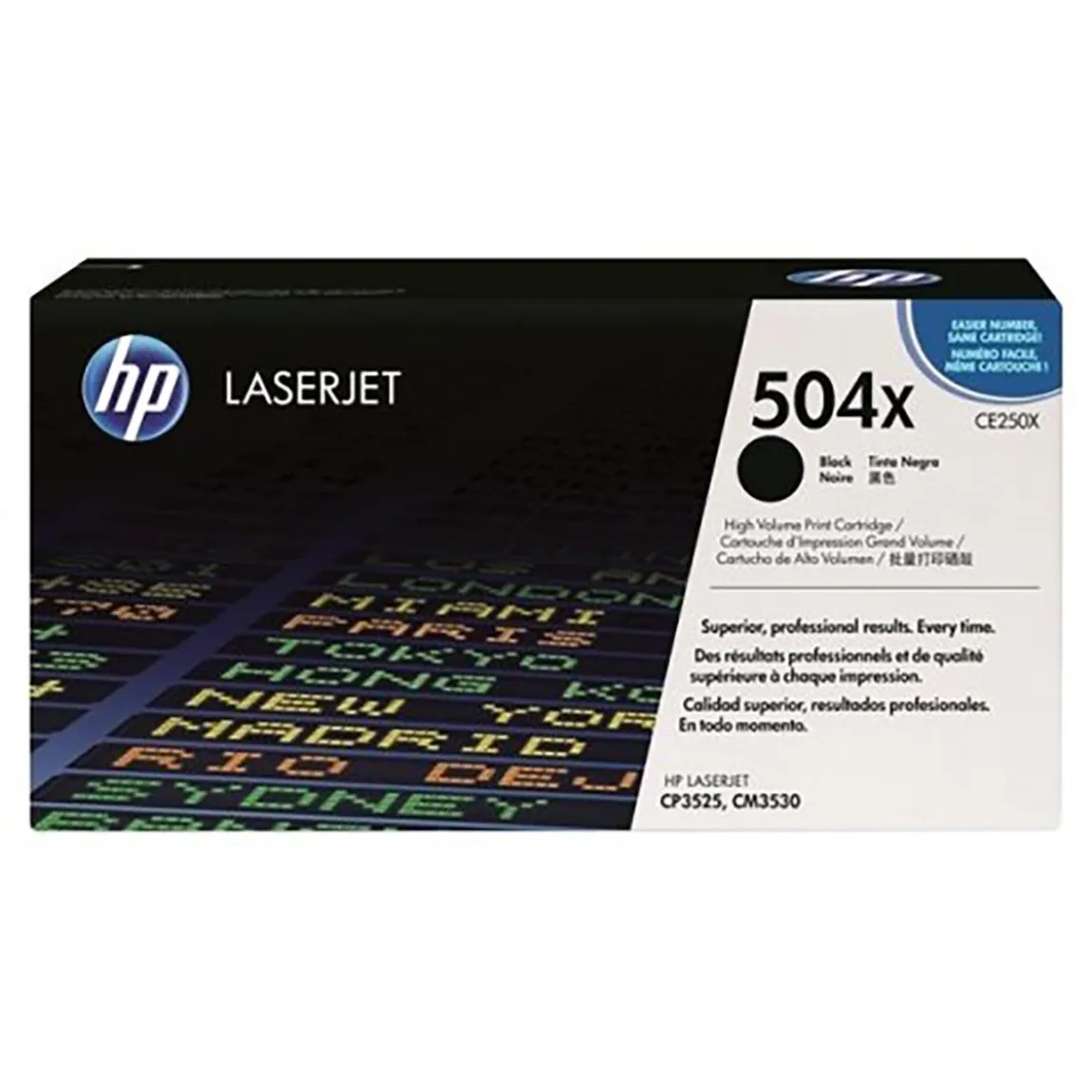 Lasertoner HP 504X 2000 Sidor CE250X Svart