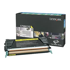 Lasertoner Lexmark 10000 Sidor C736H1YG Gul