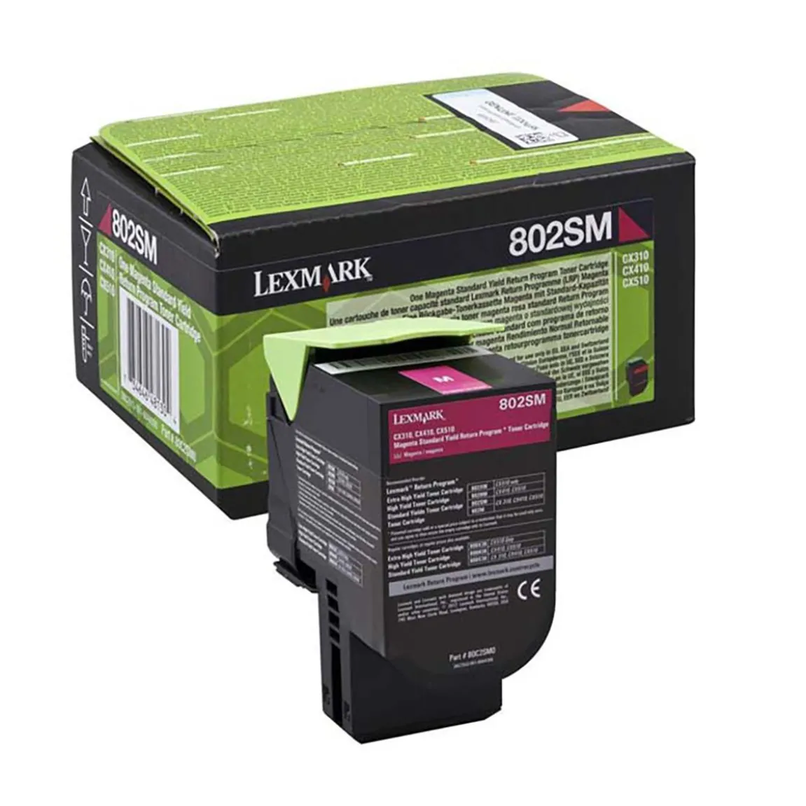 Lasertoner Lexmark 2000 Sidor 80C2SM0 Magenta