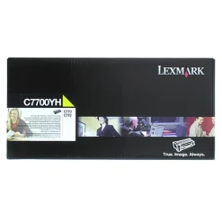Lasertoner Lexmark 10000 Sidor C7700YH Gul