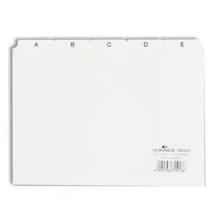 Ledkort Durable A-Z Plast Vit A5L