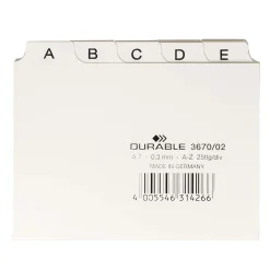 Ledkort Durable A-Z PP Vit A7