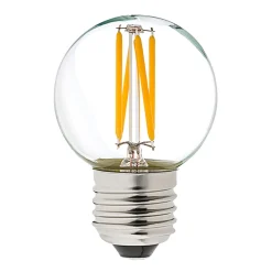 LED-lampa GE E27 4W (40W) klar filament Klot ej dimbar