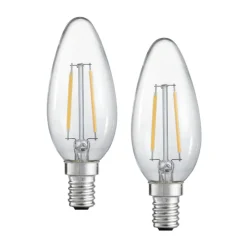 LED-lampa GE E14 2W(25W) Klar filament Kron ej dimbar