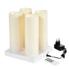 LED-Ljus Duni Laddningsbart Blockljus Vit 220xØ75mm