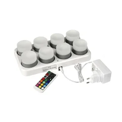 LED-ljus Duni Minilamp Inkl Laddare + Fjärrkontroll Flerfärgad 48x50mm