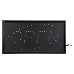 LED-skylt Securit Open Röd + Blå 24x48cm