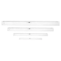 Linjal Glasklar Plast 20cm