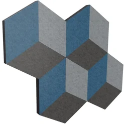 Ljudabsorbent Cubism Blå