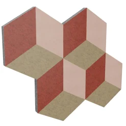 Ljudabsorbent Cubism Röd