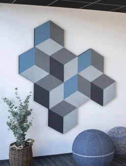 Ljudabsorbent Cubism Svart