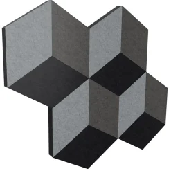 Ljudabsorbent Cubism Svart