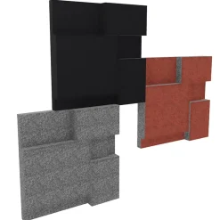 Ljudabsorbent Nivå 3-Pack Röd