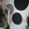 Ljudabsorbent Sound Off EcoSund Cirkel Vägg Rå vit Ø800