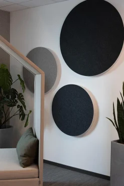 Ljudabsorbent Sound Off EcoSund Cirkel Vägg Rå vit Ø1100