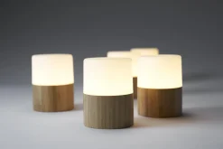 Ljushållare LED Duni Bright Bambu 105x75mm
