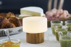 Ljushållare LED Duni Sister Bambu 110x110mm