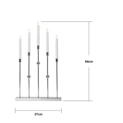 Ljusstake Star Trading Gustavo 5 Ljus Metall Krom