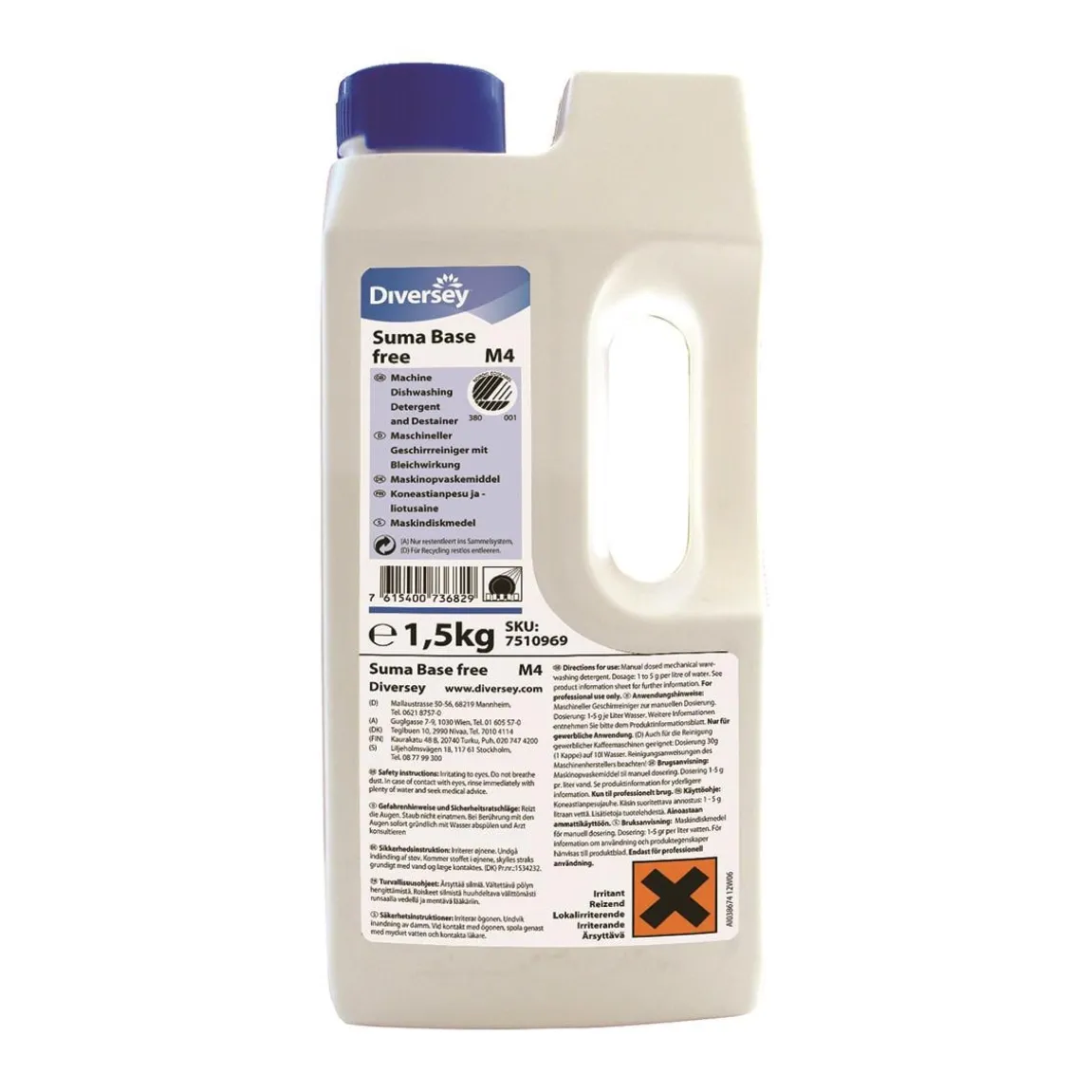 Maskindiskmedel Diversey Suma Base Free M4 1,5kg