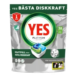 Maskindiskmedel YES Platinum Allt i Ett Tablett