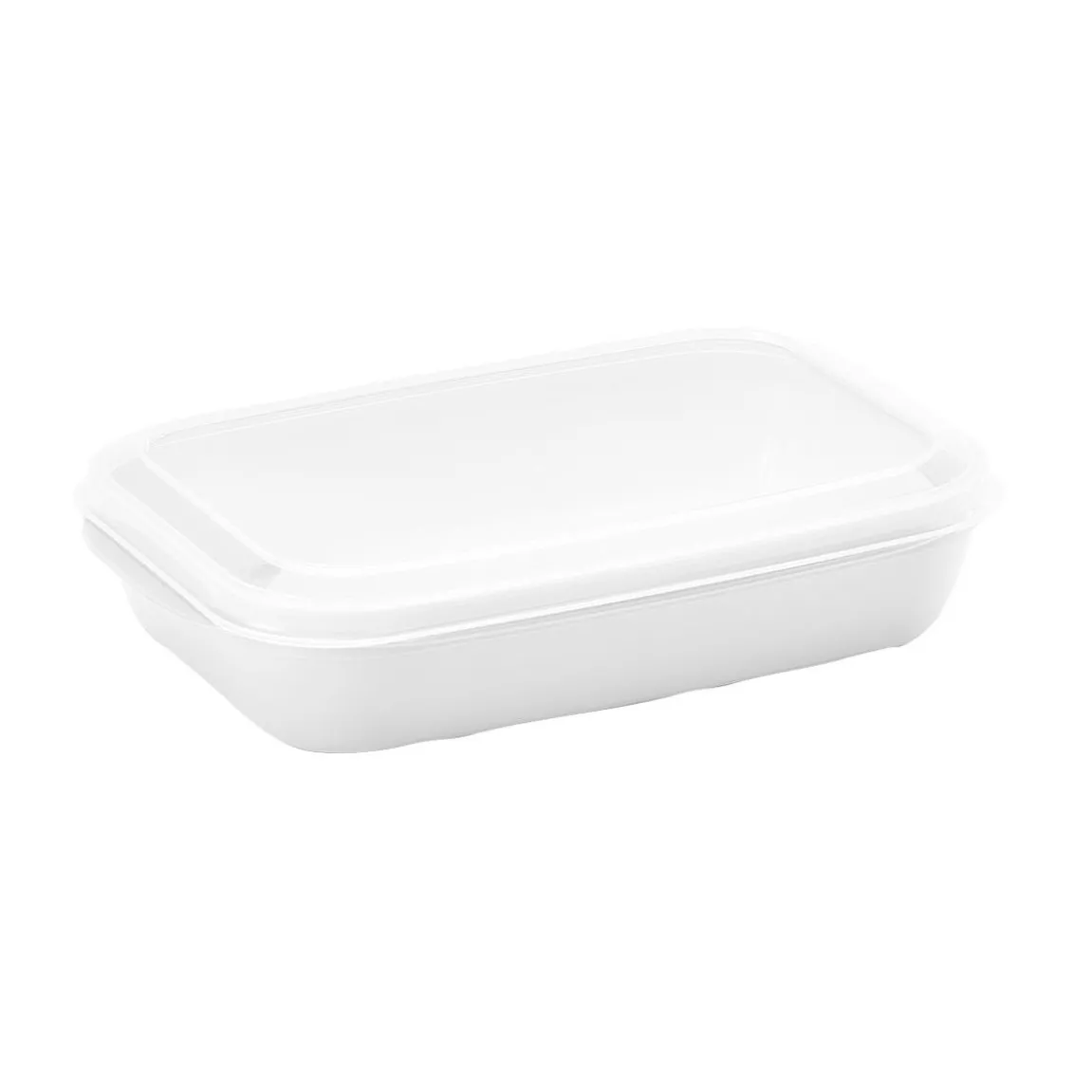 Matlåda med Lock Flergångs PP Vit 1100ml