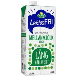 Mellanmjölk Arla Lång Hållbarhet Laktosfri 1L