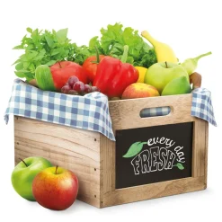 Menybox Securit Med Griffeltavla Brun 21x35x28,3cm
