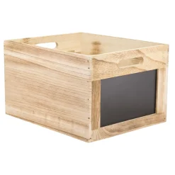 Menybox Securit Med Griffeltavla Brun 21x35x28,3cm