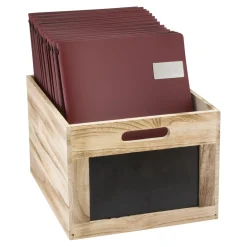 Menybox Securit Med Griffeltavla Brun 21x35x28,3cm