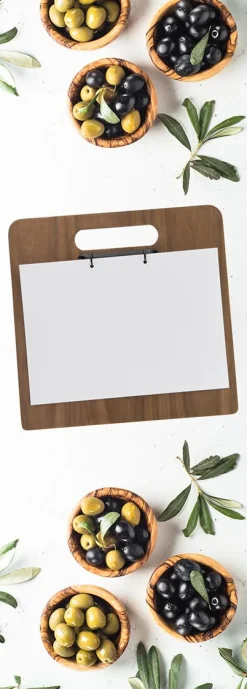 Menyhållare Securit Walnut Handtag A4