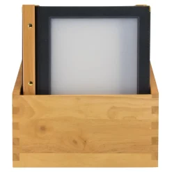 Menypärmslåda Securit Wood Svart A4