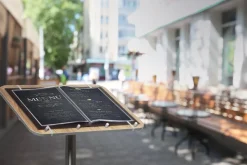Menyställ Securit Teak Och Rostfritt Stål