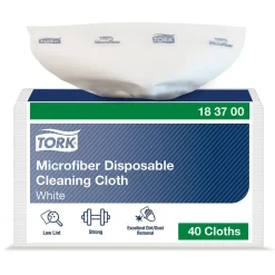 Mikrofiberduk Tork Engångs Vit 29,5x34cm